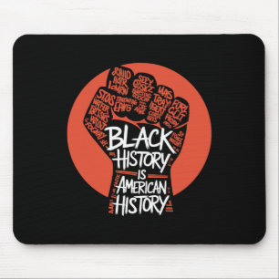 Black History Month Power Fist Hand Inspiring Blac Mouse Pad