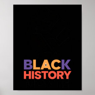 Black History Month Power Fist Sticker Poster