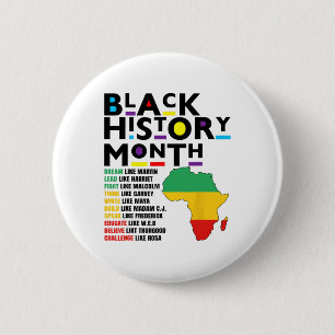 Black History Month Pride African Melanin Mens Wom 6 Cm Round Badge