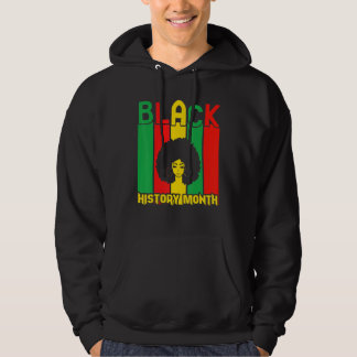 Black History Month Pride Distressed Melanin Ameri Hoodie