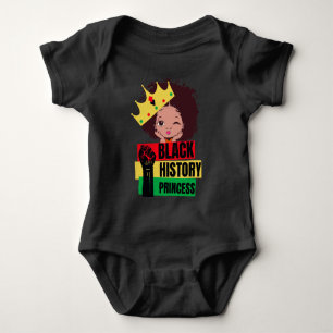 Black History Month Princess Black Girl Magic Baby Bodysuit