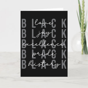 Black History Month Proud African American Celebra Card