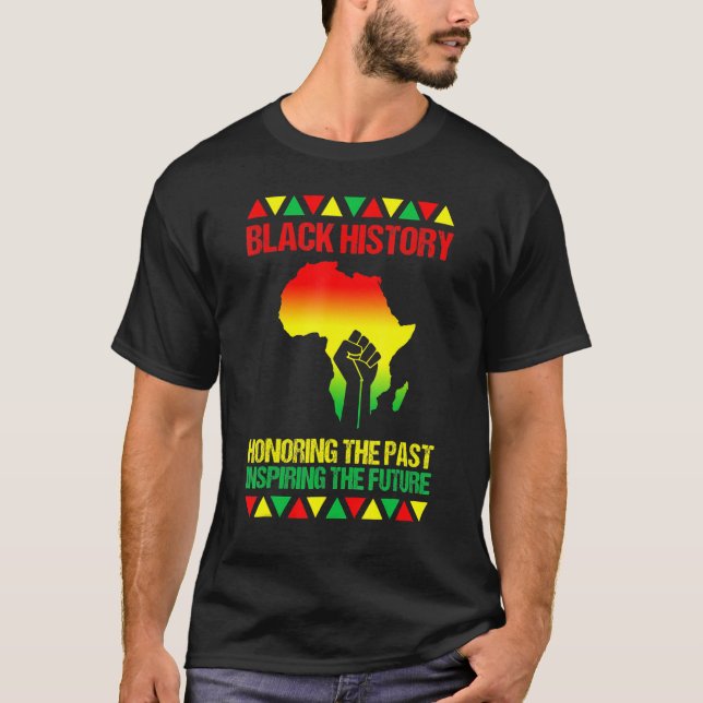Black History Month Proud African American T-Shirt (Front)