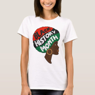 Black History Month Proud Afro African Queen Freed T-Shirt