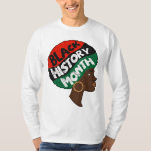 Black History Month Proud Afro African Queen Freed T-Shirt