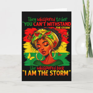 Black History Month Proud Black African American L Card
