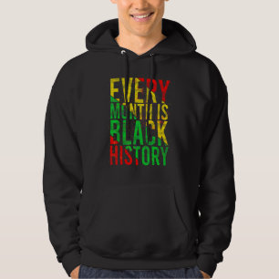 Black History Month Proud Black African Melanin 5 Hoodie
