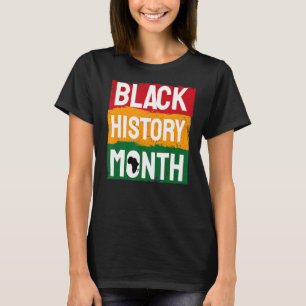 Black History Month Proud Black Afro African Pride T-Shirt