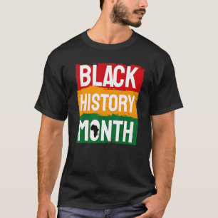 Black History Month Proud Black Afro African Pride T-Shirt