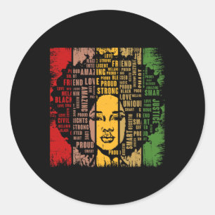 Black History Month Proud Heritage Culture African Classic Round Sticker