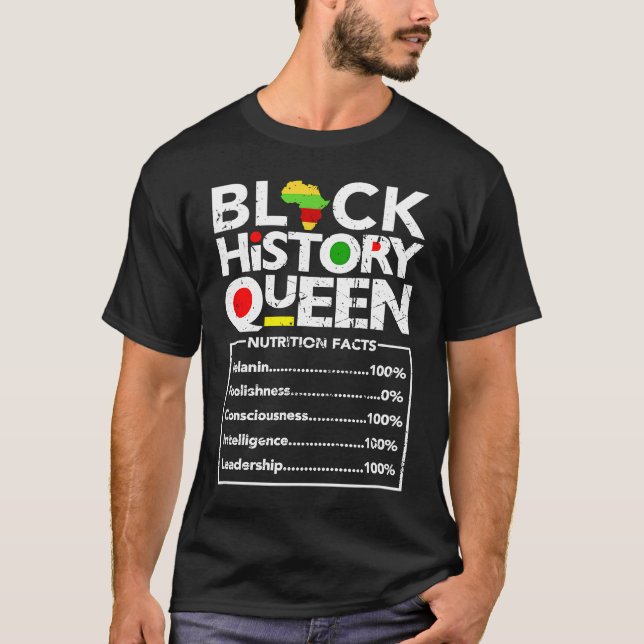 Black History Month Queen Melanin Women Mother Sis T-Shirt (Front)