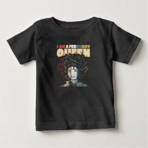Black History Month Quote, Melanin February Queen Baby T-Shirt