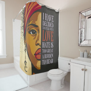 Black History Month Quotes - Amazing African Woman Shower Curtain