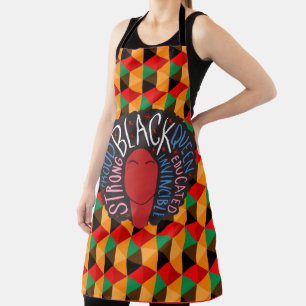 Black History Month Quotes - Black Woman Queen Apron