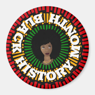 Black History Month, Rays of Sun, Black Woman Magnet