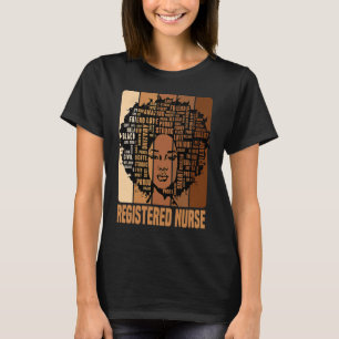 Black History Month Registered Nurse Afro African T-Shirt
