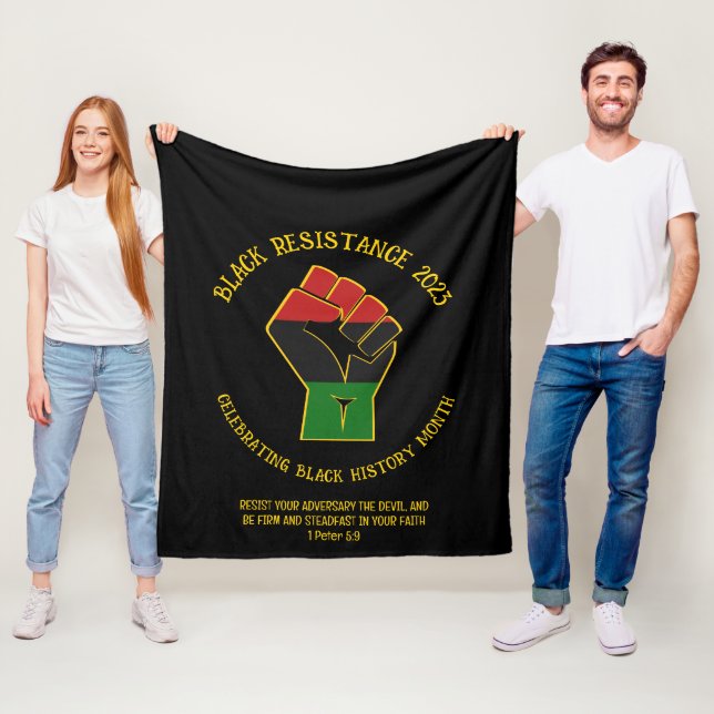 BLACK HISTORY MONTH Resistance 2023 Fleece Blanket (In Situ)