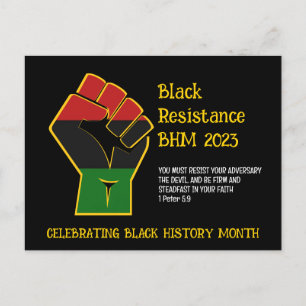 BLACK HISTORY MONTH Resistance Postcard