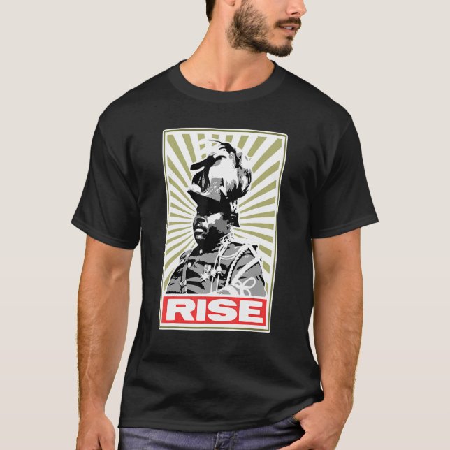 Black History Month  Rise Afrocentric T-Shirt (Front)