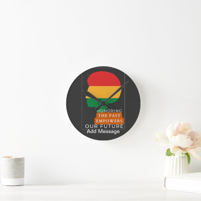 Black History Month Round Clock (Home)
