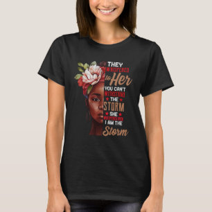 Black History Month s African Woman Afro I Am The T-Shirt