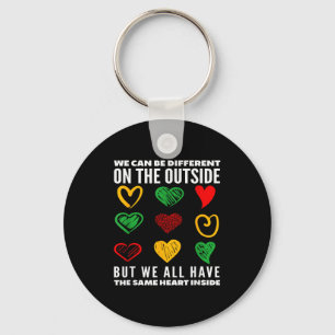 Black History Month Same Heart Inside  Key Ring