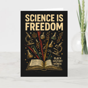 Black History Month Science Is Freedom African Roo Card