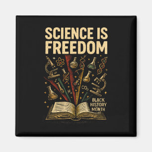 Black History Month Science Is Freedom African Roo Magnet
