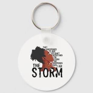 Black History Month Shirt African Woman Afro I Am  Key Ring