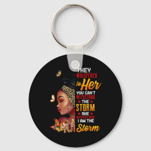 Black History Month Shirt African Woman Afro I Am Key Ring