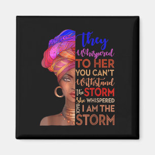 Black History Month Shirt African Woman Afro I Am Magnet