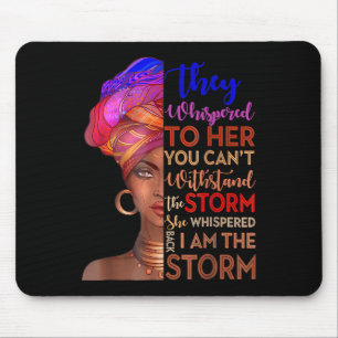 Black History Month Shirt African Woman Afro I Am Mouse Pad