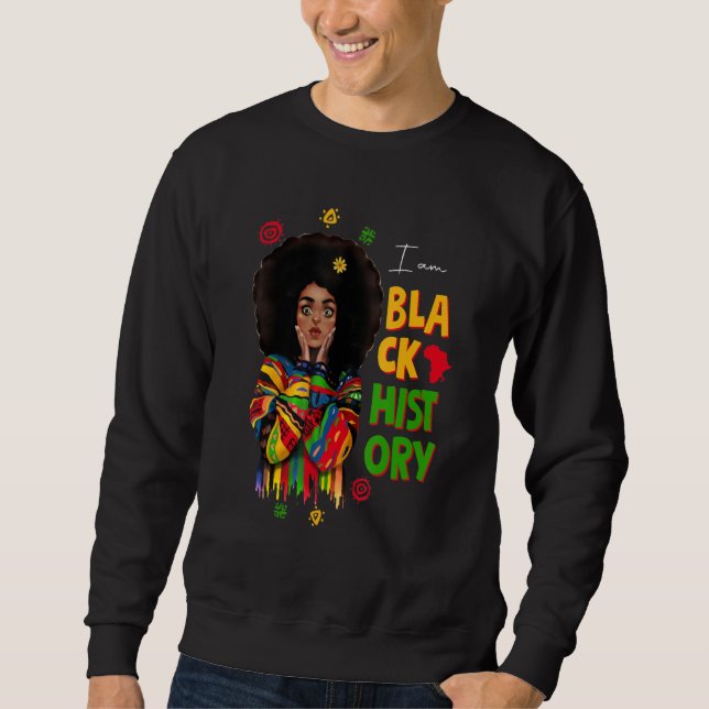 Black History Month Shirt Girls African Woman Afro (Front)