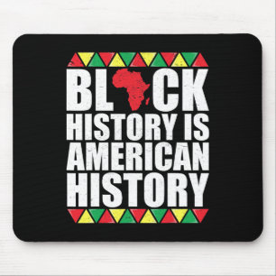 Black History Month Shirt Men Women Black African Mouse Pad
