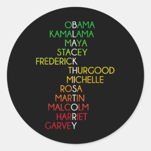 Black History Month Shirts For Men Women Kids Blac Classic Round Sticker