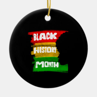 Black History Month Silhouette Ceramic Ornament