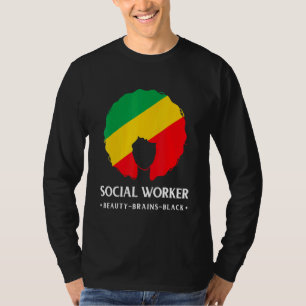 Black History Month Social Worker African American T-Shirt