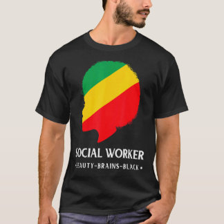 Black History Month Social Worker African American T-Shirt