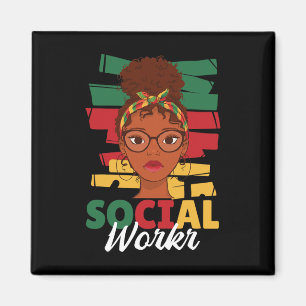 Black History Month Social Worker Social Work Mont Magnet