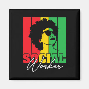 Black History Month Social Worker Social Work Mont Magnet