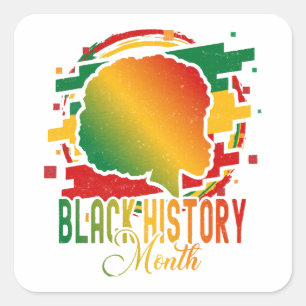 Black History Month Square Sticker