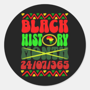 Black History Month Sticker2  Classic Round Sticker