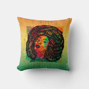 Black History Month - Strong Melanin Woman Cushion