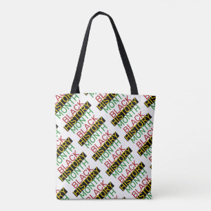 BLACK HISTORY MONTH Stylish BHM Print Tote Bag