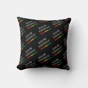 Black History Month Stylish KNOW THYSELF Cushion