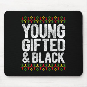 Black History Month T Shirt Young Gifted Gift Wome Mouse Pad