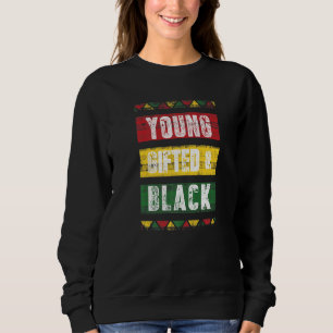 Black History Month T Young Ed African Woman Afro Sweatshirt