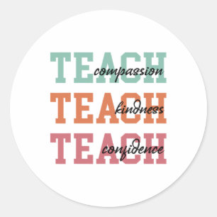 Black History Month Teach Compion Kindness Confide Classic Round Sticker