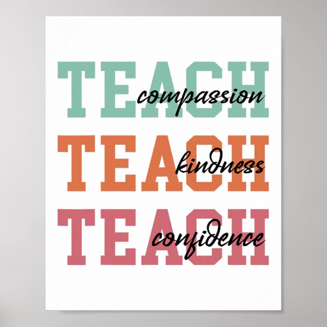 Black History Month Teach Compion Kindness Confide Poster (Front)