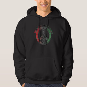 Black History Month Themes Of Peace Sign Symbol Wo Hoodie